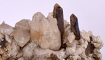 10.5cms CALCITE TOOTH DOG WITH QUARTZ CRYSTALS PERU SHINY MINERAL SPECIMEN GB17