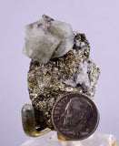 4.6cms APATITE SIDERITE QUARTZ CRYSTALS CHALCOPYRITE BORNITE PYRITE PERU AB63