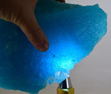 23cms NATURAL SKY BLUE SALAMMONIAC LECONTITE CHILE RARE CRYSTALS MINERAL UB207