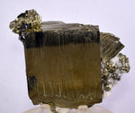 8.5cms PYRITE CUBIC QUARTZ CALCITE PERU SHINY CRYSTALS MINERAL COLLECTOR MB112