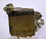 8.5cms PYRITE CUBIC QUARTZ CALCITE PERU SHINY CRYSTALS MINERAL COLLECTOR MB112