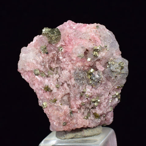 1.9ms RHODOCHROSITE FLUORITE PYRITE CHINA CRYSTAL RHOMBOHEDRAL MINIATURE RB409