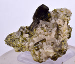5.6cms PREMIUM EPIDOTE QUARTZ MINIATURE CRYSTALS PERU AESTHETIC COLLECTOR CB164