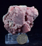 5.8cms RHODOCHROSITE ROSETTE PYRITE QUARTZ PERU PINK CRYSTALS MINERAL RB385