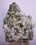 16cms PYRITE CUBIC QUARTZ FLUORITE PERU SHINY CRYSTALS MINERAL MB128