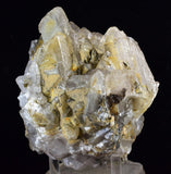 13.5cms CALCITE WITH QUARTZ CRYSTALS PERU SHINY MINERAL SPECIMEN GB25
