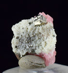 1cms RHODOCHROSITE FLUORITE PYRITE CRYSTAL RHOMBOHEDRAL SUPER MINIATURE RB316