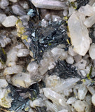 17cms EPIDOTE QUARTZ CALCITE HEMATITE CRYSTALS PERU CLUSTER MINERAL CB163