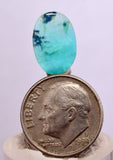 1.5ct GEM BLUE OPAL SCENIC CABOCHON PERU SEASCAPE PENDANT JEWELRY BB362