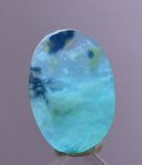 1.5ct GEM BLUE OPAL SCENIC CABOCHON PERU SEASCAPE PENDANT JEWELRY BB362