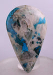 7.3 cms BLUE CHRYSOCOLLA QUARTZ MALACHITE PERU SCENIC CABOCHON PENDANT BB111