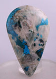 7.3 cms BLUE CHRYSOCOLLA QUARTZ MALACHITE PERU SCENIC CABOCHON PENDANT BB111