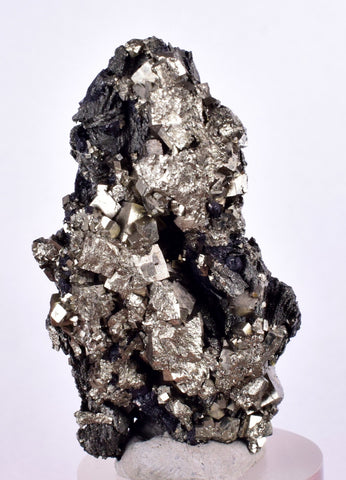 4.2cms PYRITE PYRRHOTITE PERU SHINY CRYSTALS SAMPLE MINERAL SPECIMEN MB76