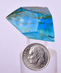 57cts GEM BLUE OPAL SCENIC FREE FORM PERU SEASCAPE PENDANT JEWELRY  BB383