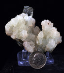5.8cms PREHNITE QUARTZ EPIDOTE CRYSTALS PERU SHINY MINERAL SPECIMEN UB243