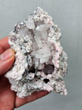 10cms RHODOCHROSITE ROSETTE QUARTZ PERU PINK CRYSTALS NEEDLES MINERAL RBZ418