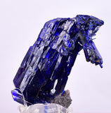 2.3cm GEM AZURITE CRYSTALS TSUMEB NAMIBIA ON MATRIX ROYAL BLUE SHARP SHINY UB239