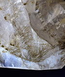11cms QUARTZ DENDRITIC MANGANESE SHINY POLISHED CRYSTAL MINERAL SPECIMEN QB91