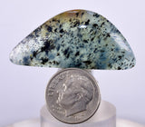 36ct GEM BLUE OPAL SCENIC DENDRITIC CABOCHON PERU SEASCAPE PENDANT JEWELRY BB194