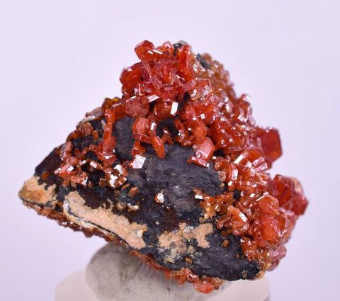 3.1cm VANADINITE HOLLANDITE CRYSTAL MIBLADEN MOROCCO  MINERAL SPECIMEN WB27