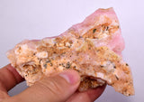 240 grams GEM PINK OPAL PERU ROUGH ANGEL SKIN TRANSLUCENT CORAL COLOR PB65