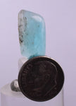 5.5ct GEM BLUE OPAL SCENIC CABOCHON PERU SEASCAPE PENDANT JEWELRY BB103