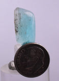 5.5ct GEM BLUE OPAL SCENIC CABOCHON PERU SEASCAPE PENDANT JEWELRY BB103