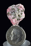 2.2cms RHODOCHROSITE PYRITE CHINA CRYSTAL RHOMBOHEDRAL MINIATURE RB630