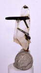 4.5cms PREMIUM EPIDOTE QUARTZ MINIATURE CRYSTALS PERU AESTHETIC COLLECTOR CB126