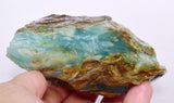 265 Grams GEM BLUE OPAL PERU ROUGH SCENIC SEASCAPE MINERAL SPECIMEN OB106