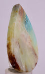 120ct GEM BLUE OPAL SCENIC CABOCHON PERU SEASCAPE PENDANT JEWELRY BB253