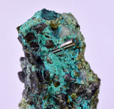 6.7cms EPIDOTE CHRYSOCOLLA CRYSTALS PERU COLLECTOR GREEN COLOR MINERAL CB186