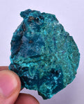 60grs BLUE MALACHITE CHRYSOCOLLA SCULPTURE SCENIC PERU ROUGH DECORATION UB185