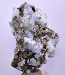 6.1cm  BLUE DOLOMITE SELLAITE CRYSTALS CHALCOPYRITE QUARTZ CALCITE PERU GB30