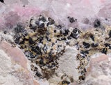 14cms RHODOCHROSITE ROSETTE QUARTZ PERU SPHALERITE JORDANITE ? CRYSTALS RBZ417