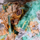2.8cms GEM EMERALD CRYSTAL PYRITE CALCITE QUARTZ COLOMBIA MINERAL SPECIMEN EB34