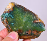 100grs GEM SILICA CHRYSOCOLLA LILY MINE PERU CHALCEDONY QUARTZ BLUE ROUGH SB193