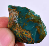 11.5grs GEM SILICA CHRYSOCOLLA LILY MINE PERU CHALCEDONY QUARTZ BLUE ROUGH SB150