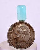 1ct GEM BLUE OPAL SCENIC CABOCHON PERU SEASCAPE PENDANT JEWELRY BB301
