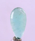 1ct GEM BLUE OPAL SCENIC CABOCHON PERU SEASCAPE PENDANT JEWELRY DENDRITES  BB151