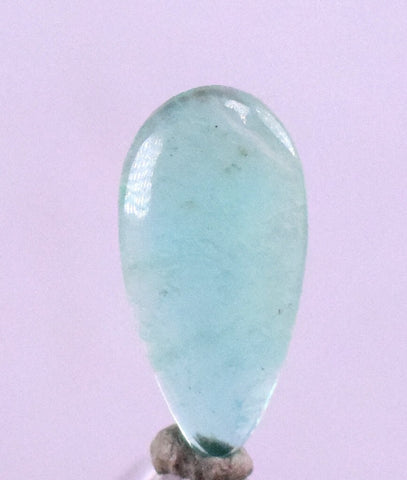 1ct GEM BLUE OPAL SCENIC CABOCHON PERU SEASCAPE PENDANT JEWELRY DENDRITES  BB151