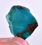 18.5cts GEM SILICA DRUZY CHRYSOCOLLA LILY MINE PERU CHALCEDONY ROUGH SB173