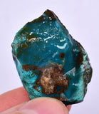 11grs GEM SILICA CHRYSOCOLLA LILY MINE PERU CHALCEDONY QUARTZ BLUE ROUGH SB153