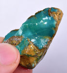 14grs GEM SILICA CHRYSOCOLLA LILY MINE PERU CHALCEDONY QUARTZ BLUE ROUGH SB141