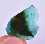 250Carats GEM SILICA CHRYSOCOLLA  PERU CHALCEDONY QUARTZ BLUE ROUGH FACET SB133