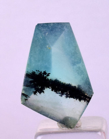 4.5cts GEM SKY BLUE OPAL FACETED PERU SHINY CLEAR JEWELRY OLD STOCK  BB93