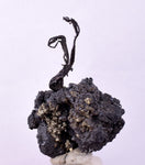 3.2cms NATIVE SILVER WIRES PERU ACANTHITE PYRITE UCHUCCHACUA MINE HB248