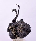 3.2cms NATIVE SILVER WIRES PERU ACANTHITE PYRITE UCHUCCHACUA MINE HB248