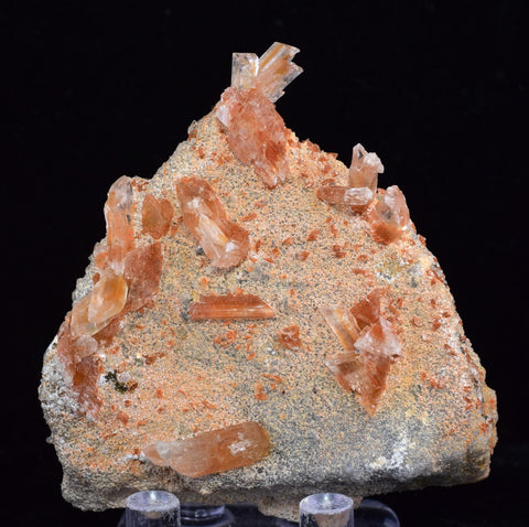5.5cms LIMONITE IN SELENITE CRYSTAL COLLECTOR PERU MINERAL SPECIMEN TB106