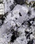 5.1cms PYRITE CUBIC QUARTZ CALCITE PERU SHINY CRYSTALS MINERAL COLLECTOR MB12
